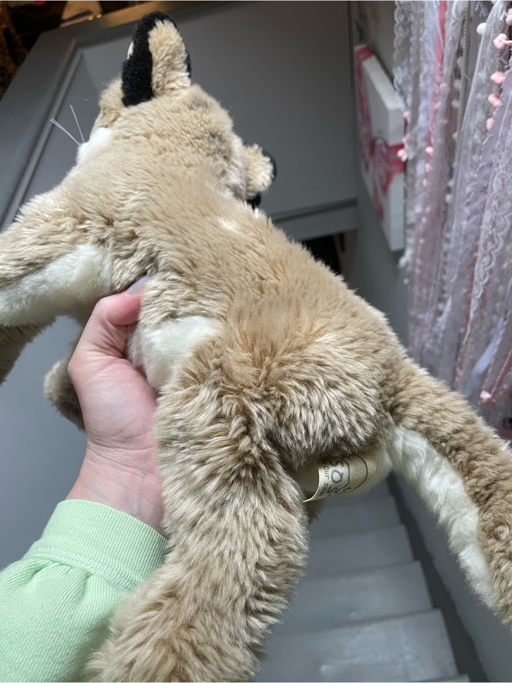 SOS save our space Plush Mountain Lion Stuffed Animal - Soft Tan and Cream Plush - Picture 2 of 2